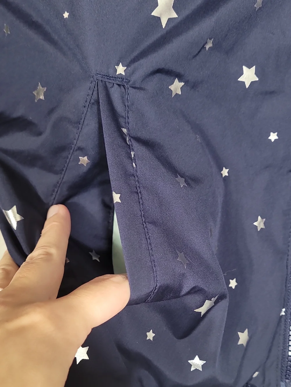 Gap Girls Reversible Puffer Jacket Size Medium 8 Navy Stars Teal Winter Kids